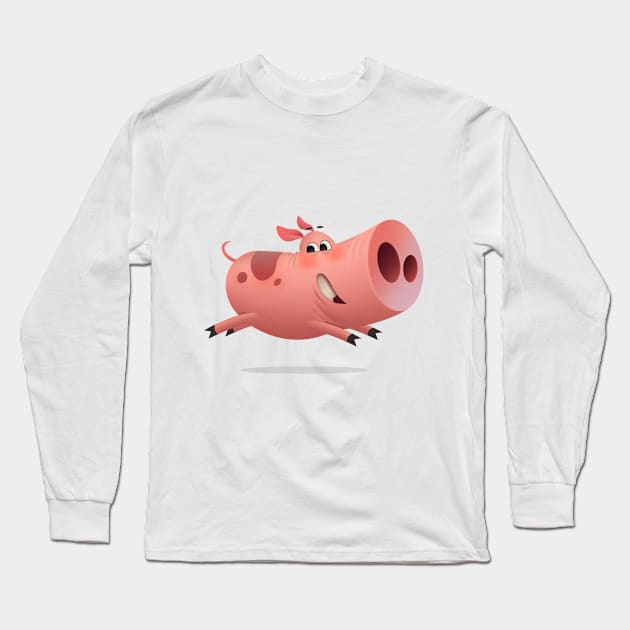 Funny piggy Long Sleeve T-Shirt by Baydaku